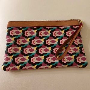 Genuine leather clutch / wristlet made in Italy